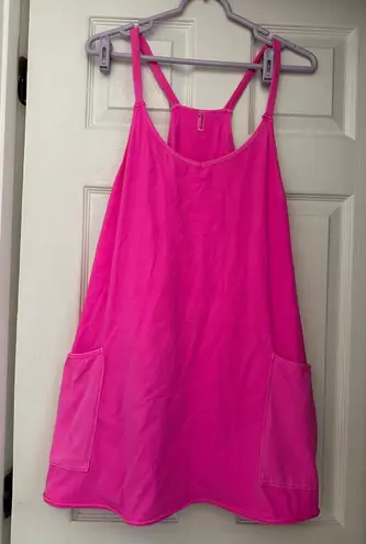 Free People Hot Shot Mini Dress Living Magenta Hot Pink Size Medium NWOT