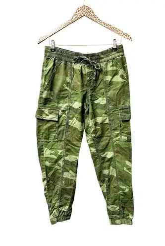 Abercrombie & Fitch  Cargo Camo Joggers Drawstring Elastic Pants Green Small S