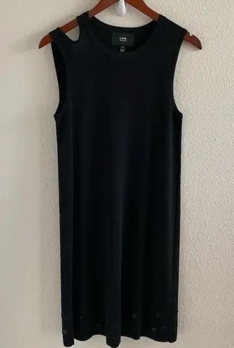 LINE The Label Black Grommet Dress Double Strap Little Black Dress Classic Med