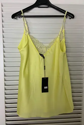 Venti6 Italy Yellow Silk Spaghetti Strap Camisole Size L