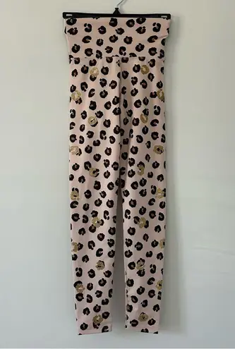 Beach Riot Piper Legging Gold Glitter Leopard High Rise Legging XS