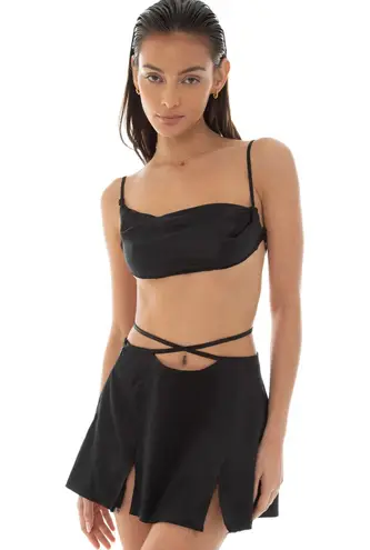 Are You Am I Mini Silk Skirt