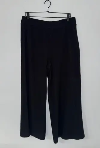 Zella Sweater Wide Leg Pant Set L Black