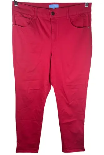Draper James RSVP Red High Rise Pants Size 14 Womens Career Vacation Wear