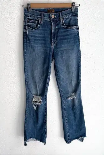 Mother Jeans The Insider Crop Step Chew Dancing On Coals Sz 24 Blue