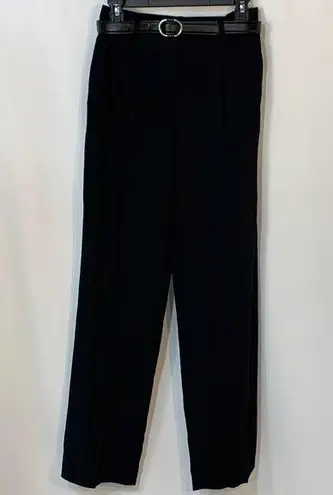 Sag Harbor Size 8 Black Pants with Belt Included NWT
