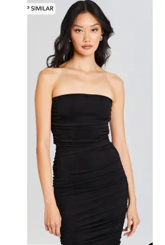 NWT Ser.o.ya Martha Strapless Midi Dress Black Sz XS $295
