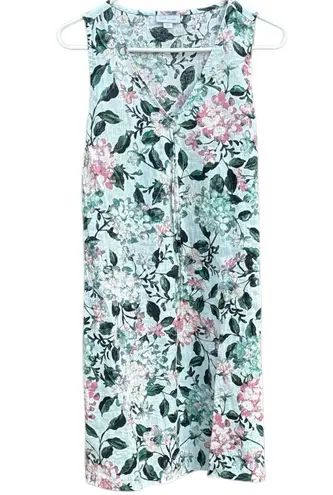 EUC J. Jill Love Linen Hydrangea Sleeveless A Like Dress Petite Small Size undefined
