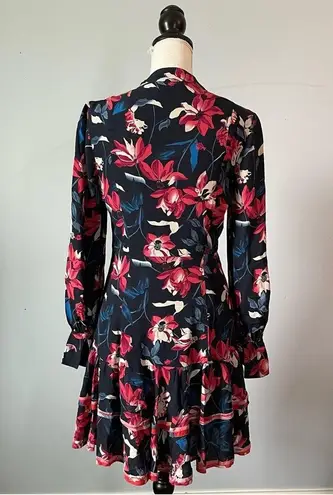 Tanya Taylor  | 100% Silk Floral Poppy Tulip Print Dress Sz 4