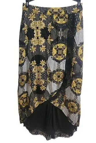 Thalia Sodi Women's High-Low Maxi Skirt Medallion Size Small