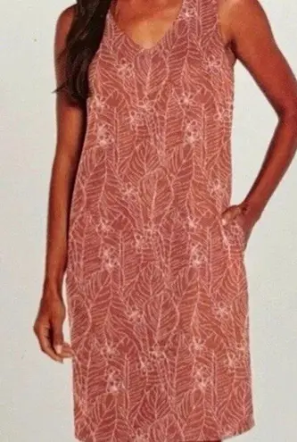 Orvis Linen Knee Length XL Pink Tropical Summer Sleeveless X Large Pockets NEW