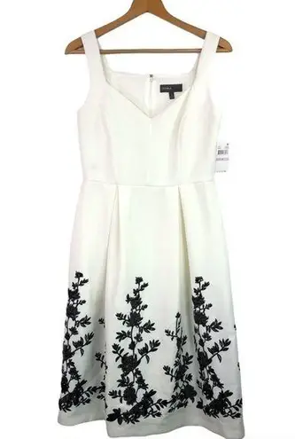 Donna Ricco - Ivory/Black Floral Dress - 6