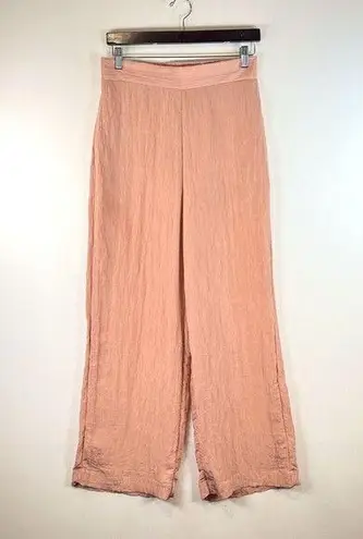 House of Harlow Pants Peach High Waisted Wide Leg Baggy Pull On Trouser Medium