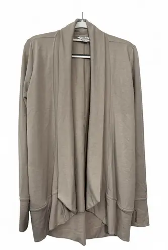 DANSKIN Taupe Ribbed Long Sleeve Top Tan Size undefined