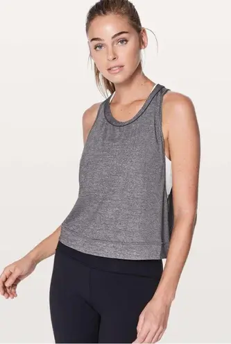 Lululemon Pace Perfect Tank In Heathered Black