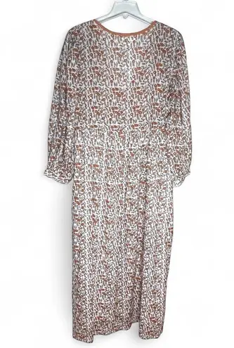 Daughters Of India Binita Apricot Maxi Dress Sz XL Orange