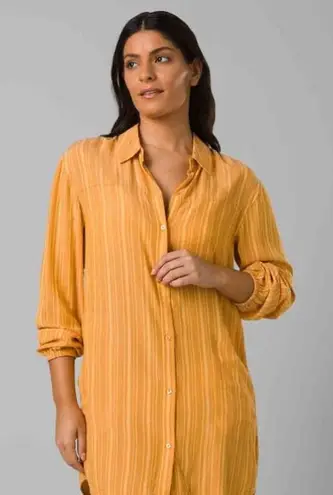 prAna  Women’s Fernie Cover-Up Button Down Shirt Top Longsleeve in Solstice S - Image 1