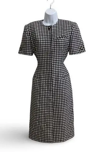 Kasper Gingham Sheath Dress