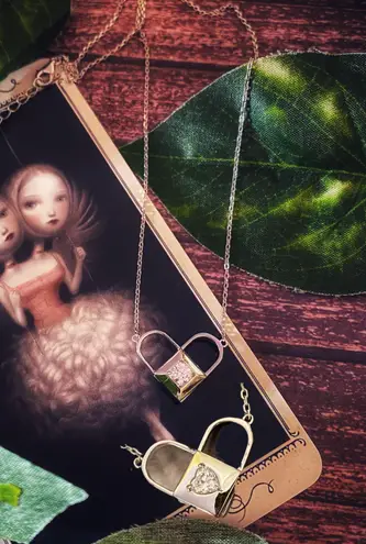 Sterling Silver 6 Way Change Love Heart Double Side Australian Crystal Necklace