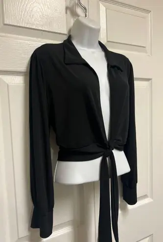 Madrag Black Knotted Crop Top Size L