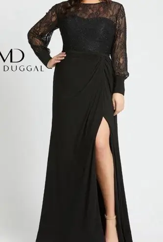 Mac Duggal 67143 Plus Size Prom Dress in Black Size 18