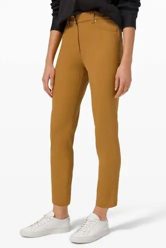 Lululemon City Sleek 5 Pocket 7/8 Pant Spiced Bronze Yellow 4 Everyday Comfort