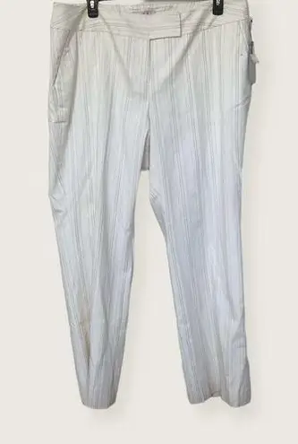 Caslon Ivory Dress Pin Striped Flared Lined Size 20W Pants Brand New With Tag