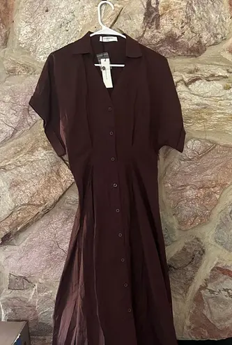 Commense Chocolate Brown Maxi Dress size small