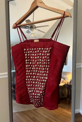 Wildcat Vintage Bedazzled Top Women's 2XL Red Embellished Size 2X