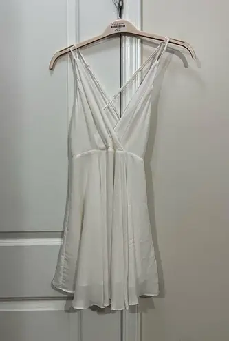 Krisa White Cross Back Mini Dress Size Small $176