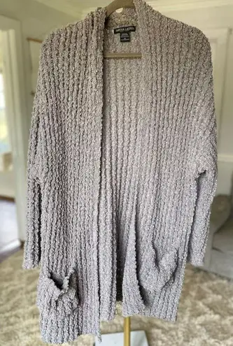 Sabrina Lauren Boucle Robe Longline Cardigan Buttery Soft Plush Fluffy Luxury 1X Gray