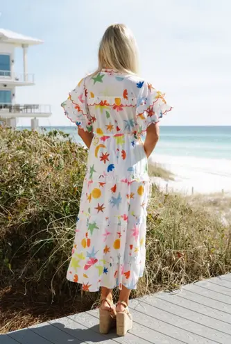 Charm Ruffle Maxi Dress Multiple Size M