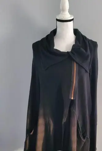 Terez Women's Black Zip-Up Drape Jacket M