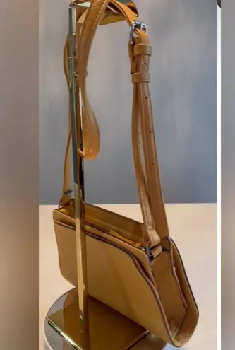 Enzo Angiolini Gold Multi-Section Crossbody Bag Faux Leather