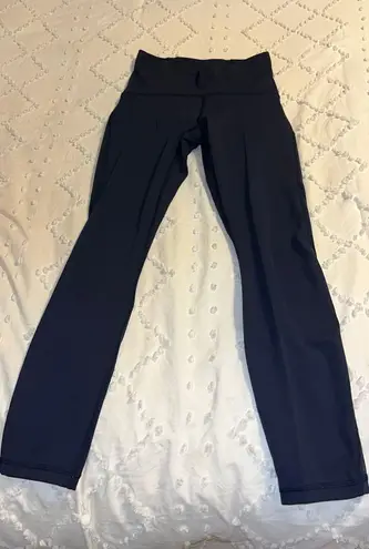 Lululemon Navy Blue Mesh Leggings