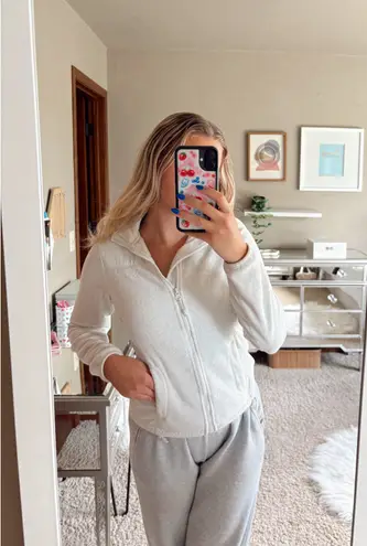 Live Love Dream Cream Fleece Zip Up