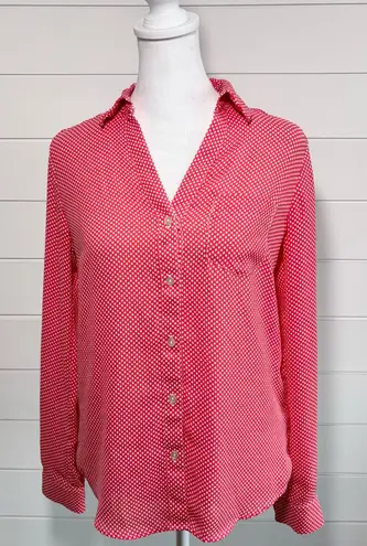 Outback Red  Polka Dot Shirt Top Button Sleeve‎ Size XS - Image 1