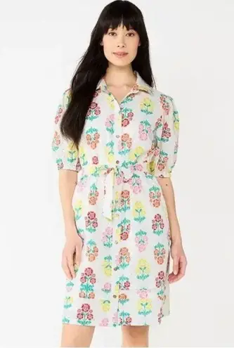 Draper James White Floral Eyelet Dress