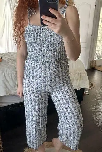 Paloma Women’s Small Blue Pearl Blue Floral Jumpsuit