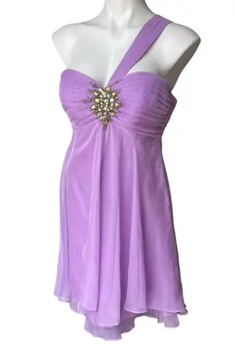 New, Evenings by Allure Lilac Mini Prom Dress, Sz 10