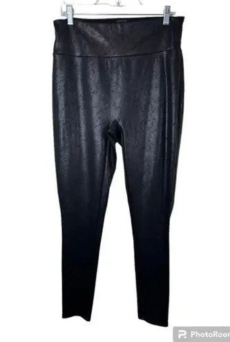 Spanx Assets Red Hot Label Structured Shine Faux Leather Leggings Size 1X Black