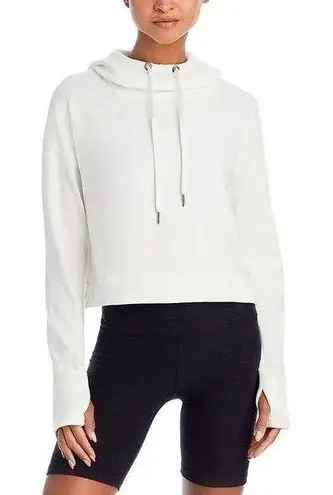 Sweaty Betty Women’s Escape Luxe Cropped Fleece Hoodie in Ivory Size XS