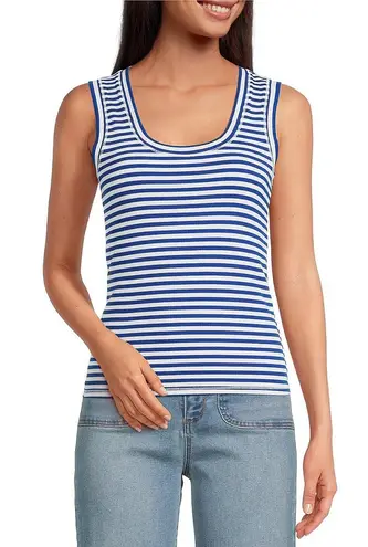A loves A Stripe Ribbed Knit Scoop Neck Sleeveless Tank