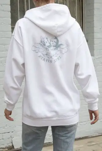 Brandy Melville heaven sent oversized christy hoodie White 30 From dilan