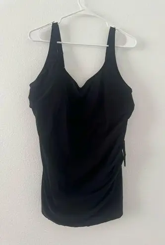 L.L.Bean  Black Side Tie Slimming Sunblocking One Piece Swimsuit NWT Size 22W