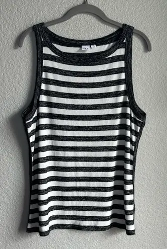 Gap 🖤 Black and White Striped Marled Knit Tank Top