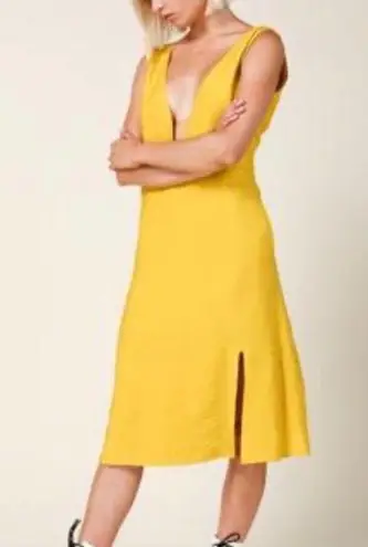 Line and Dot Yellow Ninette Dress