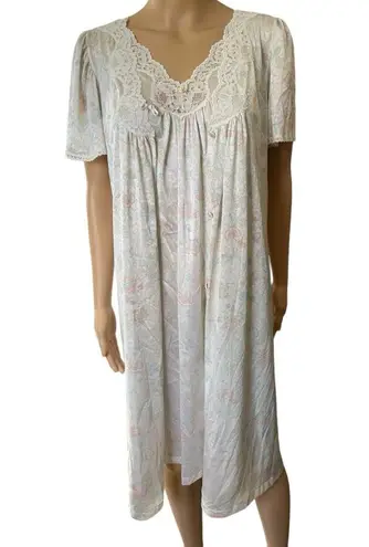 Vanity Fair Vintage 60s Boho Pastel Floral Two Piece Lingerie Slip Peignoir Set