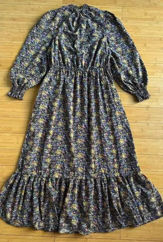 Universal Threads Universal Thread Sz M Tiered Ruffle Hem Multicolored Floral Bohemian Maxi Dress