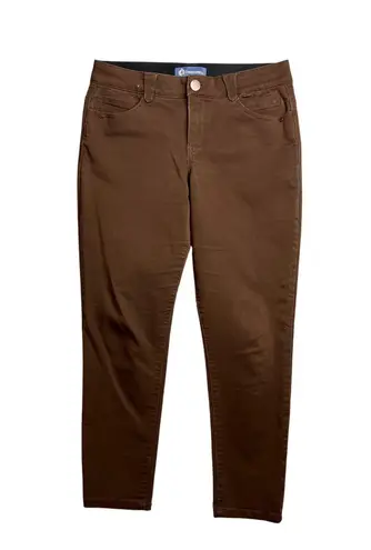 Democracy Ab Solution Ankle Straight Leg Jeans Size 10 Brown Casual Stretchy
